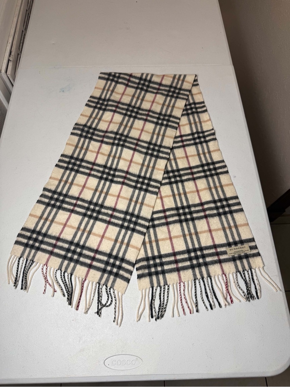 Burberry London Cashmere Scarf Nova Check Pattern Scarf Accessory